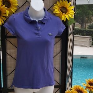 LACOSTE SHORT SLEEVE 
BUTTON DOWN SHIRT women 
34